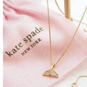 NEW Kate Spade Whale Tail Gold Necklace